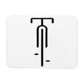 Magnet Flexible Logo de vélo minimum Rétro, Cyclisme et Louveur de (Horizontal)