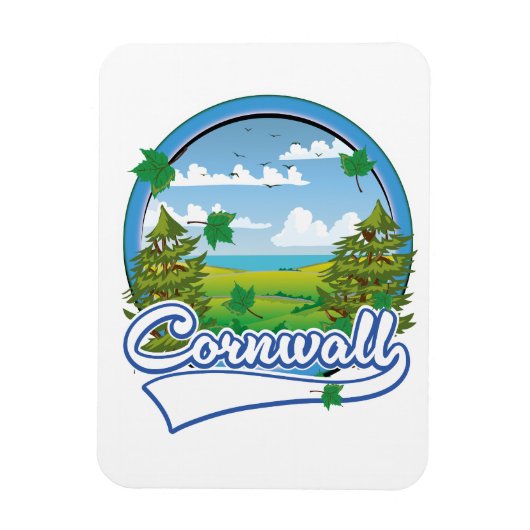 Magnet Flexible Logo de voyage de Cornwall (Vertical)