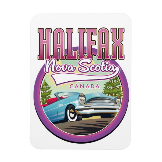 Magnet Flexible Logo de voyage de Halifax Nouvelle-Écosse (Vertical)