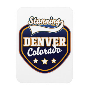 Magnet Flexible Logo de voyage Denver Colorado