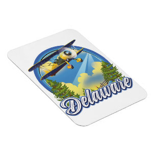 Magnet Flexible Logo de voyage du Delaware