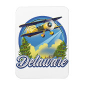 Magnet Flexible Logo de voyage du Delaware (Vertical)