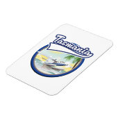 Magnet Flexible logo de voyage en Tasmanie (Côté Gauche)