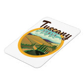 Magnet Flexible Logo de voyage en Toscane (Côté Gauche)