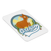 Magnet Flexible Logo de voyage Oregon Deer (Côté Droit)