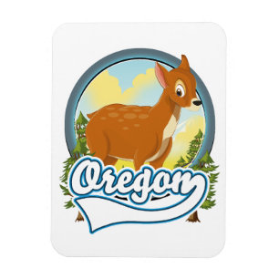 Magnet Flexible Logo de voyage Oregon Deer