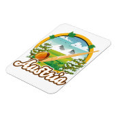 Magnet Flexible Logo de voyage rétro Autriche (Côté Gauche)