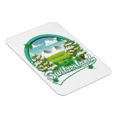 Magnet Flexible Logo de voyage rétro Suisse (Côté Droit)