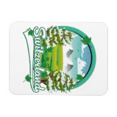 Magnet Flexible Logo de voyage rétro Suisse (Horizontal)
