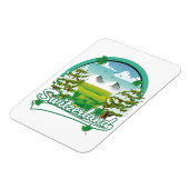 Magnet Flexible Logo de voyage rétro Suisse (Côté Gauche)