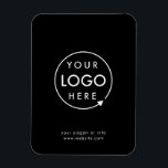 Magnet Flexible Logo d'entreprise | Entreprise Professionnel<br><div class="desc">A simple custom black business template in a minimalist style which can be easily updated with your company logo and text. If you need any help personalizing this product,  please contact me using the message button below and I'll be happy to help.</div>