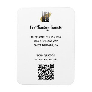 Magnet Flexible Logo d'entreprise moderne QR Code promu