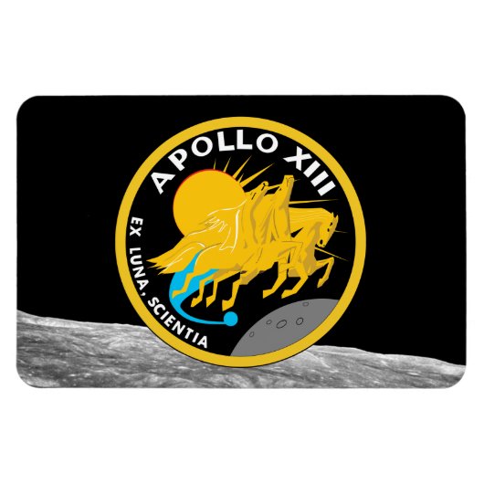 Magnet Flexible Logo du patch de mission Apollo 13 NASA (Horizontal)