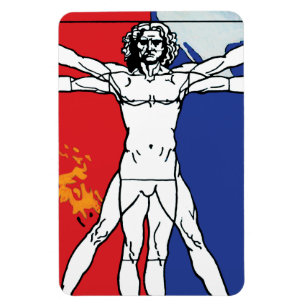 Magnet Flexible Logo du patch de mission de l'homme de Vitruve Sky