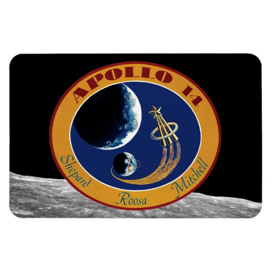 Magnet Flexible Logo du patch de mission NASA Apollo 14 (Horizontal)