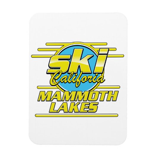 Magnet Flexible Logo du ski Mammoth Lakes California (Vertical)