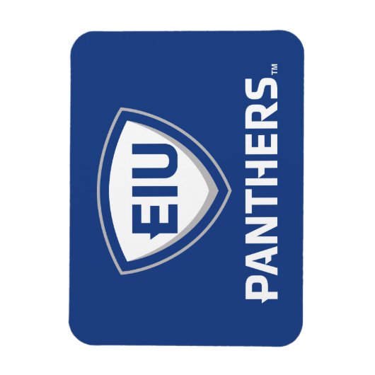 Magnet Flexible Logo Eastern Illinois Panthers Shield & Wordmark (Vertical)