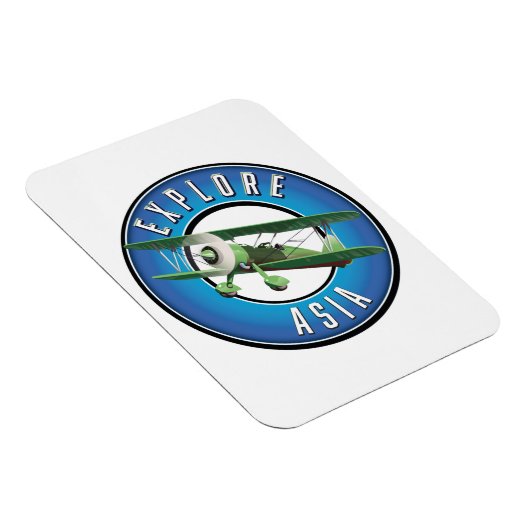 Magnet Flexible Logo Explore Asie style vintage (Côté Droit)
