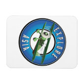 Magnet Flexible Logo Explore Asie style vintage (Horizontal)
