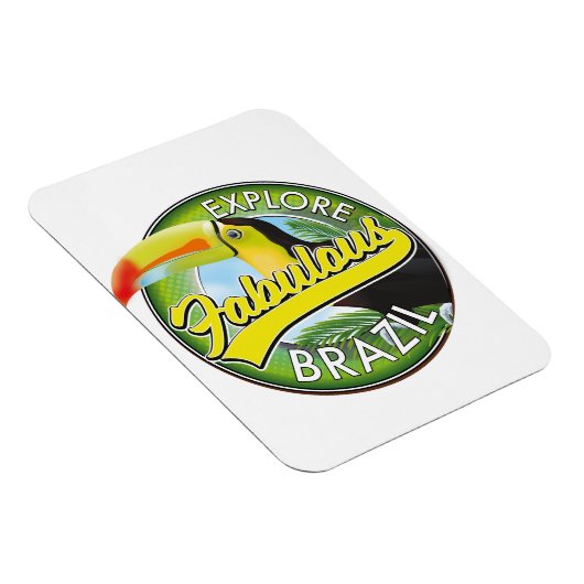 Magnet Flexible Logo Explorez le Brésil Fabuleux (Côté Droit)