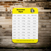 Magnet Flexible Logo jaune magnétique de mesure