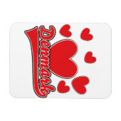 Magnet Flexible Logo Love Denmark style vintage (Horizontal)