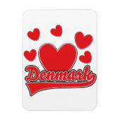 Magnet Flexible Logo Love Denmark style vintage (Vertical)