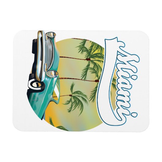 Magnet Flexible logo Miami Sunset (Horizontal)