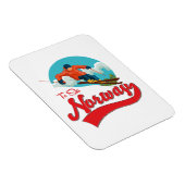 Magnet Flexible logo Norvège pour skier (Côté Droit)