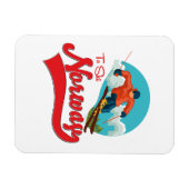 Magnet Flexible logo Norvège pour skier (Horizontal)