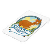 Magnet Flexible logo Oregon Deer voyage (Côté Gauche)