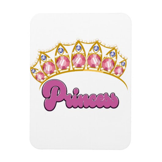 Magnet Flexible Logo Princess Tiara (Vertical)