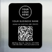 Magnet Flexible Logo professionnel promotionnel QR Code noir