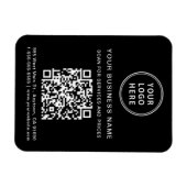 Magnet Flexible Logo professionnel promotionnel QR Code noir (Horizontal)