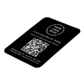 Magnet Flexible Logo professionnel promotionnel QR Code noir (Côté Gauche)