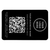 Magnet Flexible Logo professionnel QR Code promotionnel noir (Horizontal)
