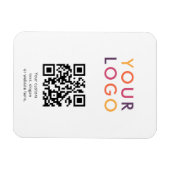 Magnet Flexible Logo QR Code Business Template White (Horizontal)