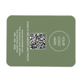 Magnet Flexible Logo QR Code Moderne Sage Aimant Vert (Horizontal)