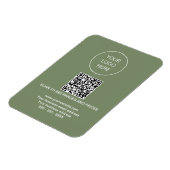 Magnet Flexible Logo QR Code Moderne Sage Aimant Vert (Côté Gauche)