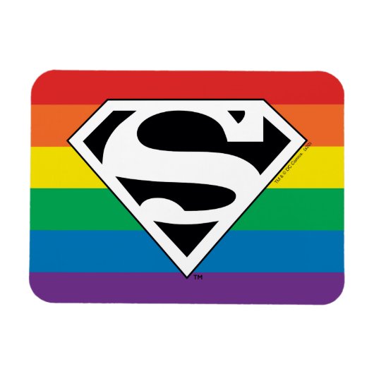 Magnet Flexible Logo Rainbow Superman (Horizontal)