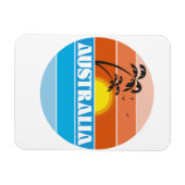 Magnet Flexible Logo rétro du coucher de soleil australien des ann (Horizontal)