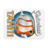 Magnet Flexible logo rétro fabuleux de Tahiti (Horizontal)