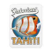 Magnet Flexible logo rétro fabuleux de Tahiti (Vertical)