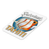 Magnet Flexible logo rétro fabuleux de Tahiti (Côté Gauche)