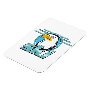 Magnet Flexible Logo Retro Golden Eagle Ski