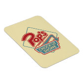 Magnet Flexible Logo rouge de la boutique Pop's Chock'Lit (Côté Droit)