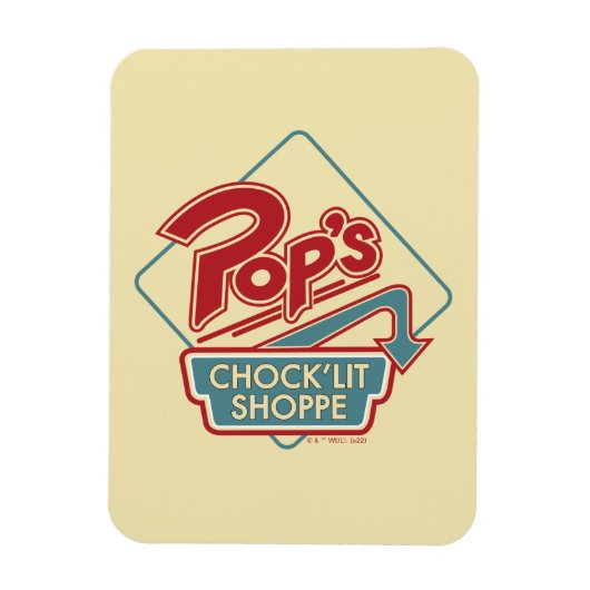 Magnet Flexible Logo rouge de la boutique Pop's Chock'Lit (Vertical)