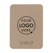 Magnet Flexible Logo Rustique Kraft | Entreprise moderne (Vertical)