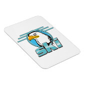 Magnet Flexible Logo ski aigle doré rétro (Côté Droit)