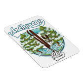 Magnet Flexible logo Ski Anchorage Alaska (Côté Droit)